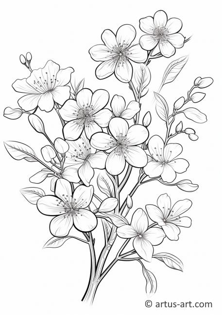 Spring Blossoms Coloring Page